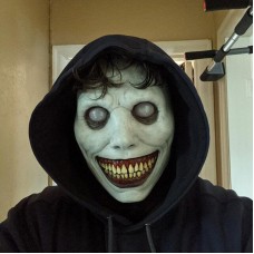 Halloween-Maske Horror / Monster aus Silikon Glubschaugen und Zähne