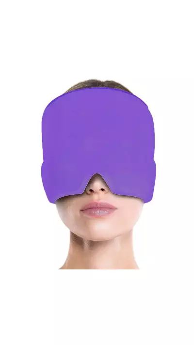 Masque / bonnet universel anti-migraine thérapie froid et chaud pour adulte - Violet