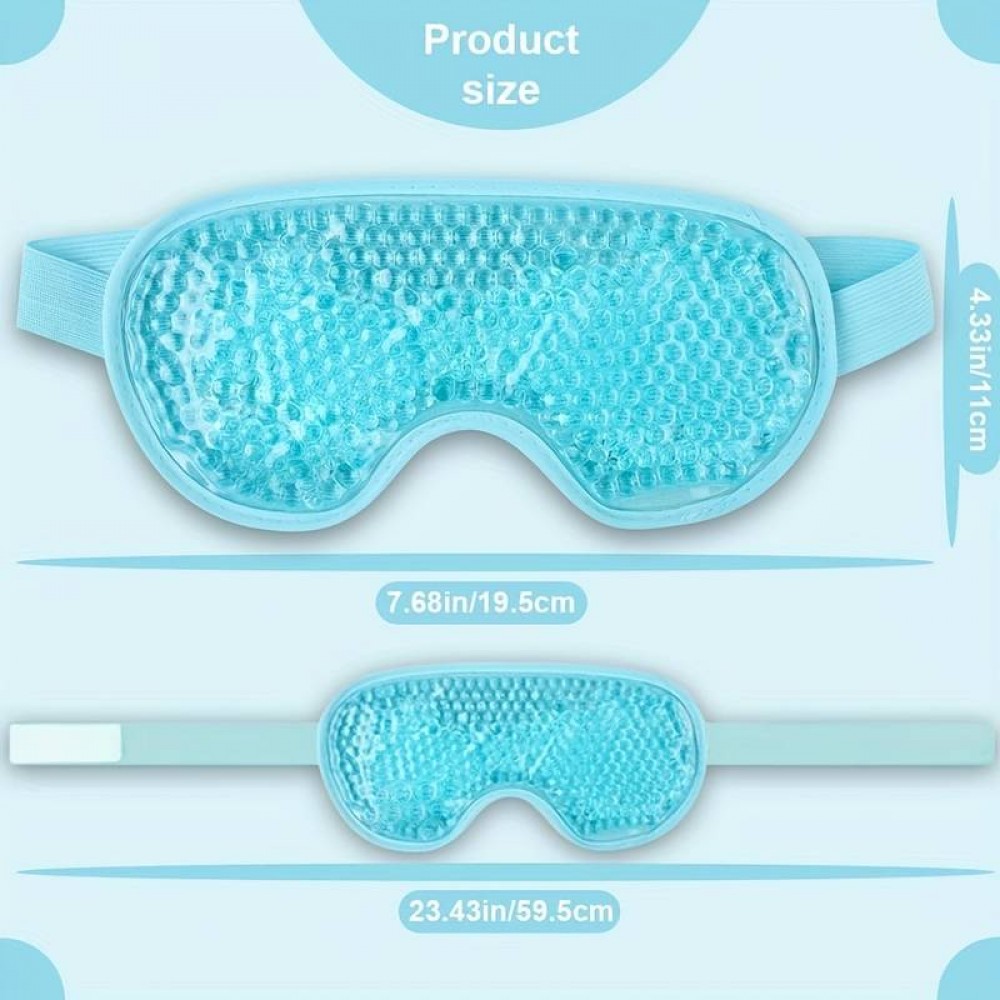 Masque chaud froid yeux anti fatigue et migraine ophtalmique - Bleu