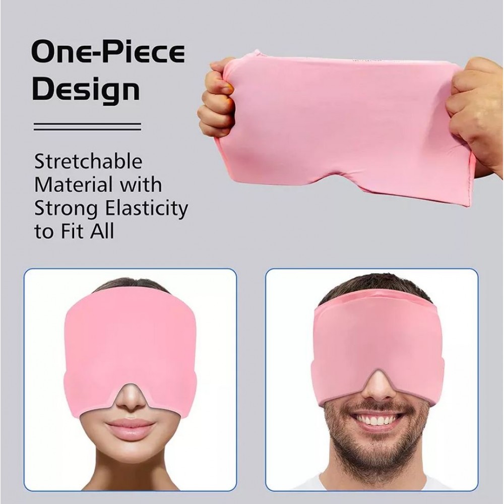 Masque / bonnet universel anti-migraine thérapie froid et chaud pour adulte - Violet