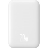 Mini batterie Externe Baseus MagSafe 6000mAh 20W avec Câble USB-C Power Bank - Blanc
