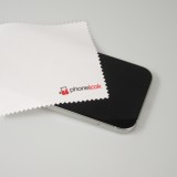 Mini chiffon microfibre suède (200g/m2 - 10 x 10 cm) pour nettoyage écran/téléphone - PhoneLook - Blanc