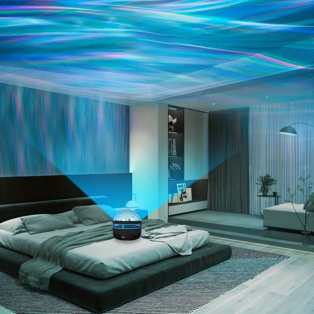 Mini projecteur d'ambiance ciel étoilé et aurores boréales - Aurora Beamer jeu de lumière avec télécommande