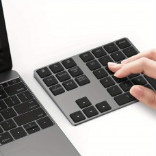 Mini clavier pavé numérique sans fil Bluetooth portable rechargeable compact look MacBook - Noir