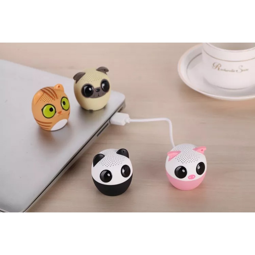 Mini enceinte speaker portable légère avec Bluetooth sans fil en forme d’animal - Chat