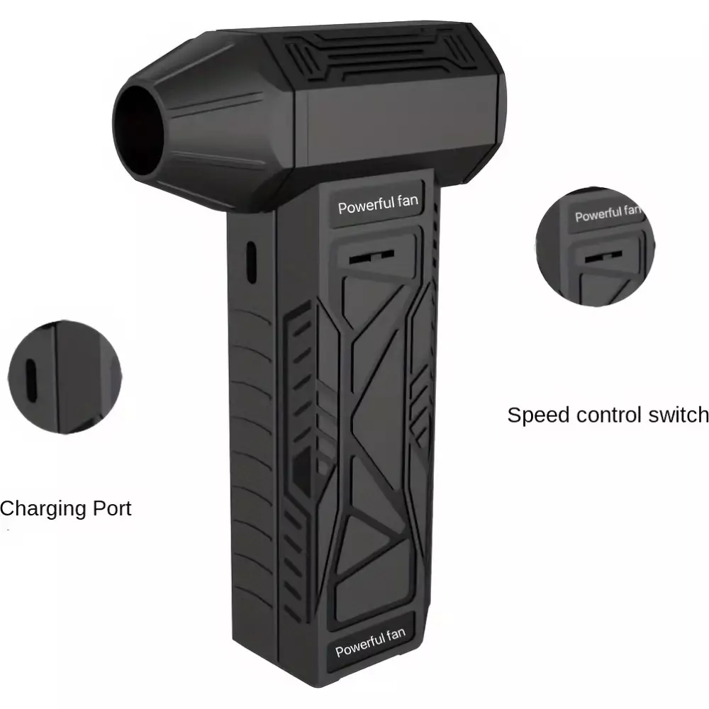 Mini souffleur haute pression - Ventilateur Turbo Portable (130000 tours/min) - Noir
