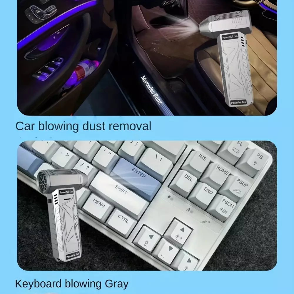 Mini souffleur haute pression - Ventilateur Turbo Portable (130000 tours/min) - Noir