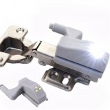Module charnière de porte à lumière LED pour l'éclairage dans meubles et tiroirs (1 pièce) - Gris
