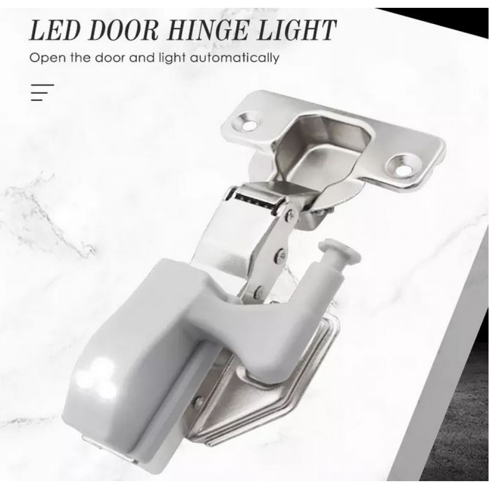 Module charnière de porte à lumière LED pour l'éclairage dans meubles et tiroirs (1 pièce) - Gris