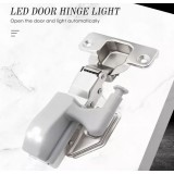 Module charnière de porte à lumière LED pour l'éclairage dans meubles et tiroirs (1 pièce) - Gris