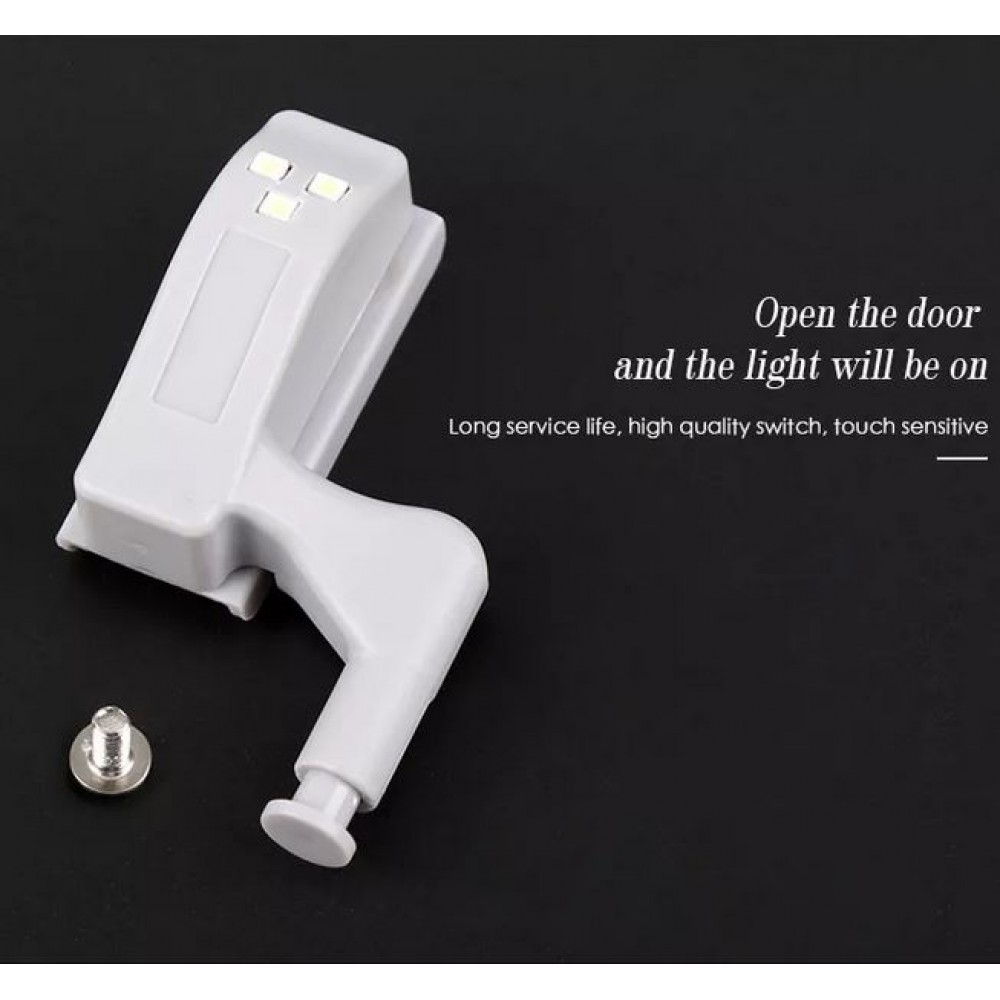 Module charnière de porte à lumière LED pour l'éclairage dans meubles et tiroirs (1 pièce) - Gris