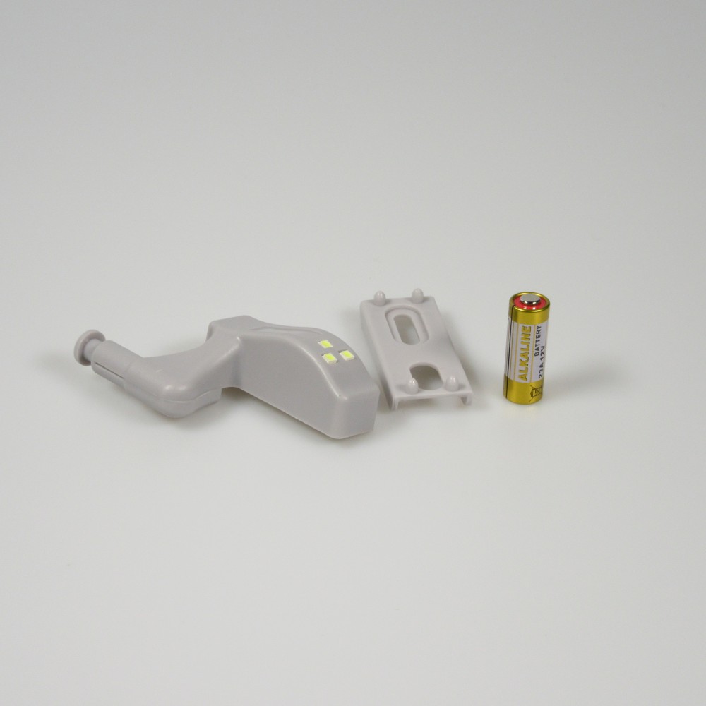 Module charnière de porte à lumière LED pour l'éclairage dans meubles et tiroirs (1 pièce) - Gris