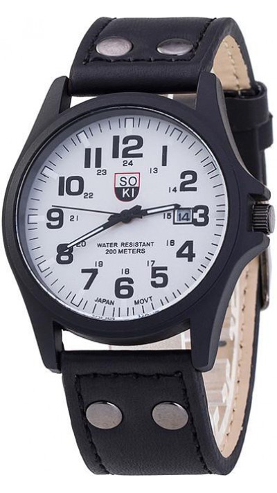 Montre Soki vintage  - Noir