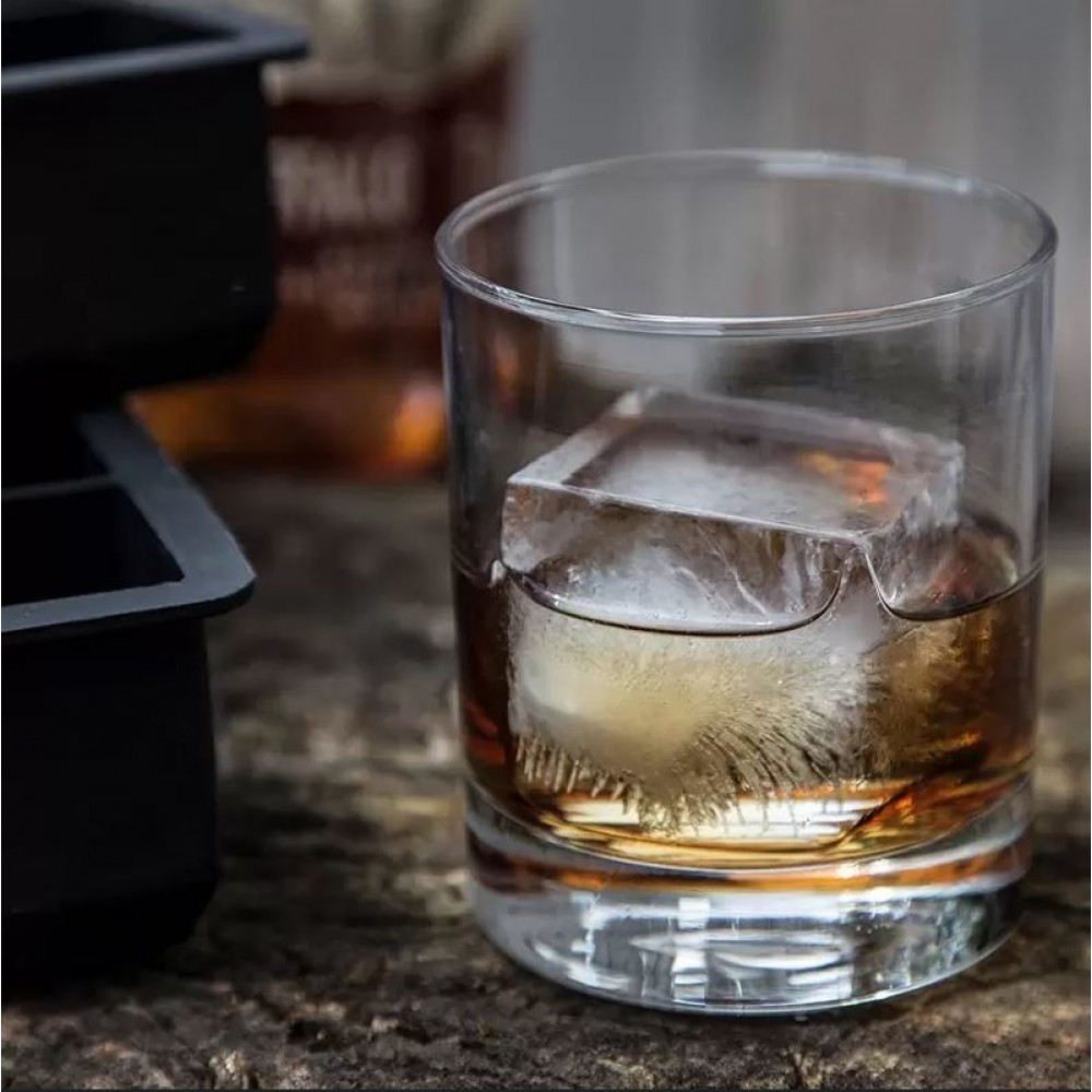 Moule à glaçons carré 5 x 5cm - Bac à glaçons silicone - Noir