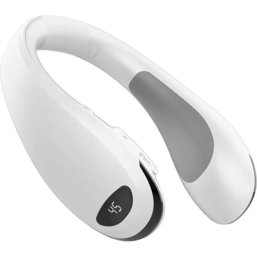 Elektronischer & kabelloser Nackenwärmer T66 - Stylisches portables Heizgerät mit Digitalanzeige - Weiss