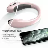 Elektronischer & kabelloser Nackenwärmer T66 - Stylisches portables Heizgerät mit Digitalanzeige - Weiss