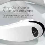 Elektronischer & kabelloser Nackenwärmer T66 - Stylisches portables Heizgerät mit Digitalanzeige - Weiss