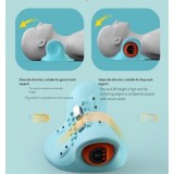 Oreiller support de nuque masseur acupression portable rechargeable pour cou et épaules - Bleu clair