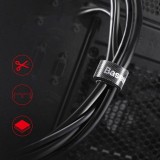 Organisateur de câbles Velcro Baseus Rainbow Circle, Sangles en boucle et crochet 3m, Ruban adhésif Velcro ACMGT-F01 - Noir