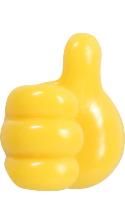 Organisateur de câbles en silicone amusant Thumbs-Up pour les câbles de chargement, les clés, etc. - Jaune