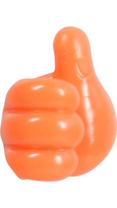 Organisateur de câbles en silicone amusant Thumbs-Up pour les câbles de chargement, les clés, etc. - Orange