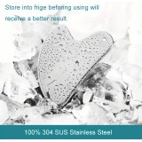 Outil de massage facial gua sha en acier inoxydable premium avec bo&icirc;te cadeau &eacute;l&eacute;gante - Argent