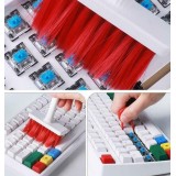 Outil de nettoyage 5 en 1 pour clavier et AirPods - Blanc - Rouge