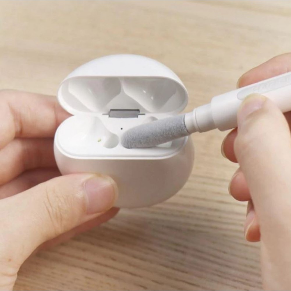 Outil de nettoyage 5 en 1 pour clavier et AirPods - Blanc - Rouge