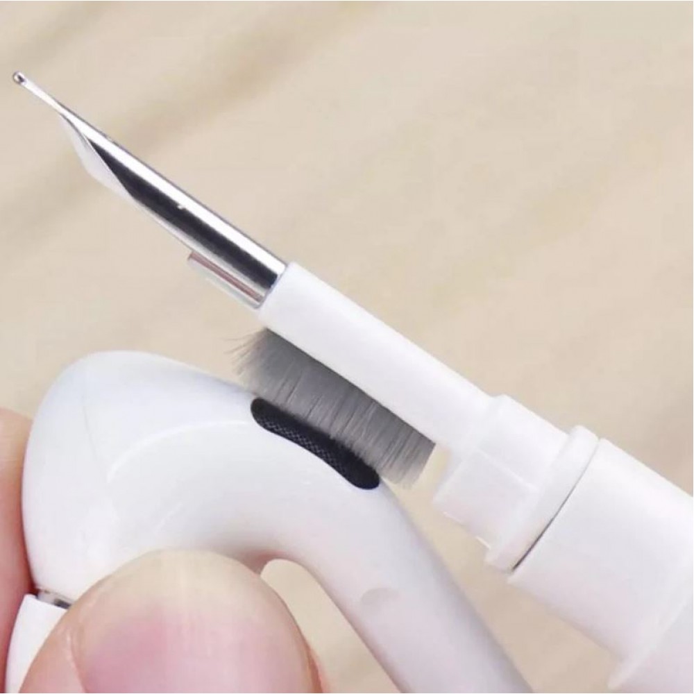 Outil de nettoyage 5 en 1 pour clavier et AirPods - Blanc - Rouge