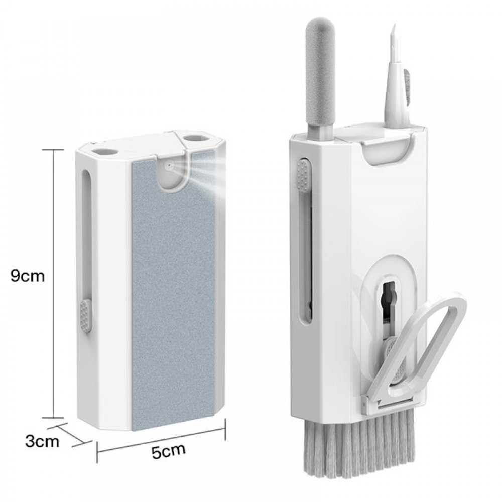 Outil de nettoyage 8 en 1 pour écouteurs (AirPods), téléphone et clavier - Blanc