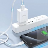 Pack chargeur adaptateur USB-A 10W + c&acirc;ble USB-A 2.1A vers USB-C Dudao - Blanc
