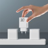 Pack chargeur mural 30W USB-A / USB-C GaN Dudao A30EUT avec c&acirc;ble USB-C vers Lightning iPhone - Blanc