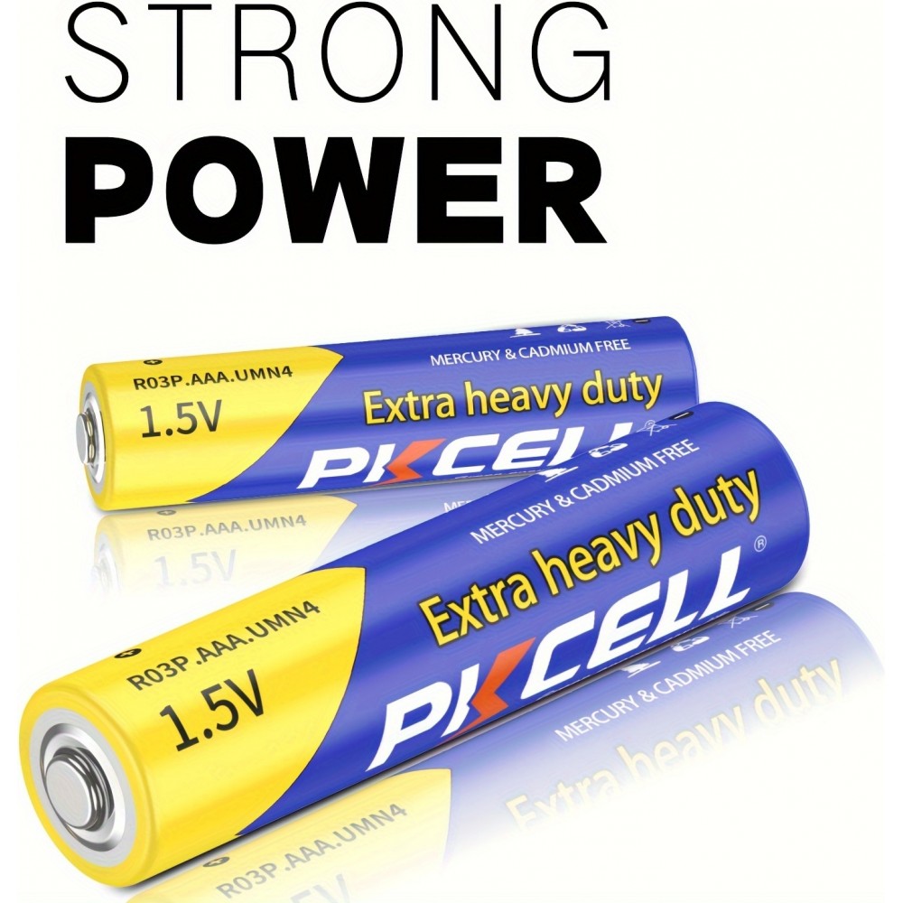 Pack de 12 piles AAA 1.5V PKCELL carbone zinc non rechargeable