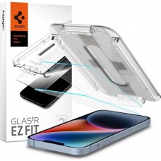 Pack de 2 vitres de protection Spigen Glas.tR EZ Fit avec système d'installation facile - iPhone 13 / 13 Pro / 14 / 16e