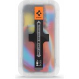 Pack de 2 vitres de protection Spigen Glas.tR EZ Fit avec système d'installation facile - iPhone 13 / 13 Pro / 14 / 16e