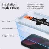 Pack de 2 vitres de protection Spigen Glas.tR EZ Fit avec système d'installation facile - iPhone 13 / 13 Pro / 14 / 16e
