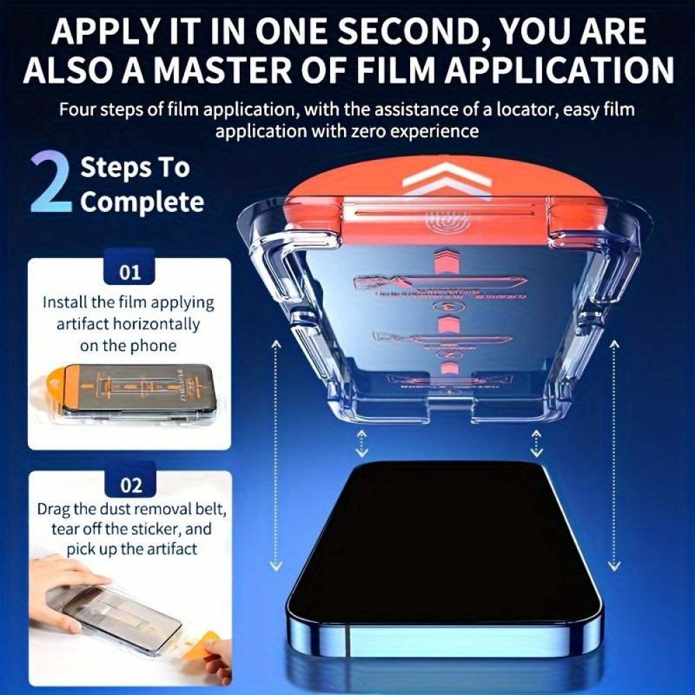 Pack de 2 vitres de protection anti-espion avec kit d'installation automatique rapide et anti-poussière - iPhone 14 Pro Max
