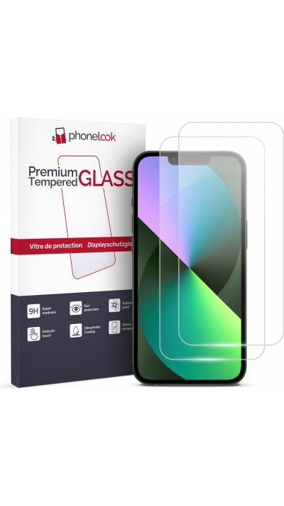 Pack de 2 vitres de protection d'écran en verre trempé - iPhone 13 Pro Max