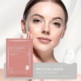Pack de 4 masques hydratants bio-collagène acide hyaluronique nicotinamide tous types de peau