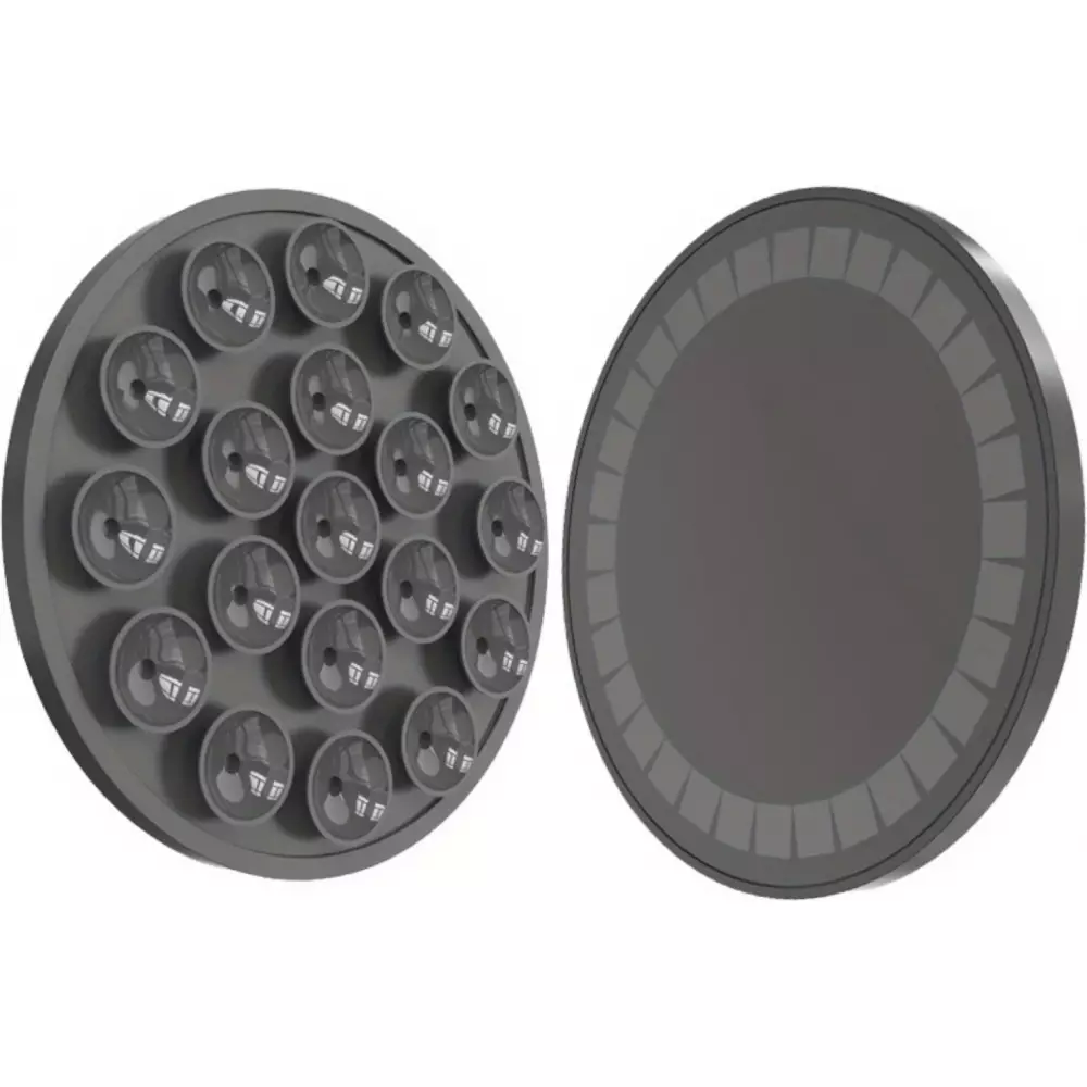 Patch magn&eacute;tique MagSafe rotatif 360&deg; en silicone avec ventouse pour support t&eacute;l&eacute;phone - Noir