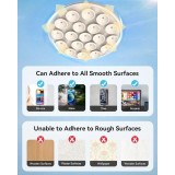 Patch magn&eacute;tique MagSafe rotatif 360&deg; en silicone avec ventouse pour support t&eacute;l&eacute;phone - Noir