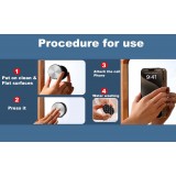 Patch magn&eacute;tique MagSafe rotatif 360&deg; en silicone avec ventouse pour support t&eacute;l&eacute;phone - Rose