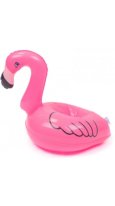 Petit mini flamant gonflable - Porte-gobelet flottant en forme de flamant - Rose