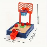 Petit jeu de basket-ball de table avec les doigts pour la maison ou le bureau pour 1 ou plusieurs joueurs - Bleu rouge