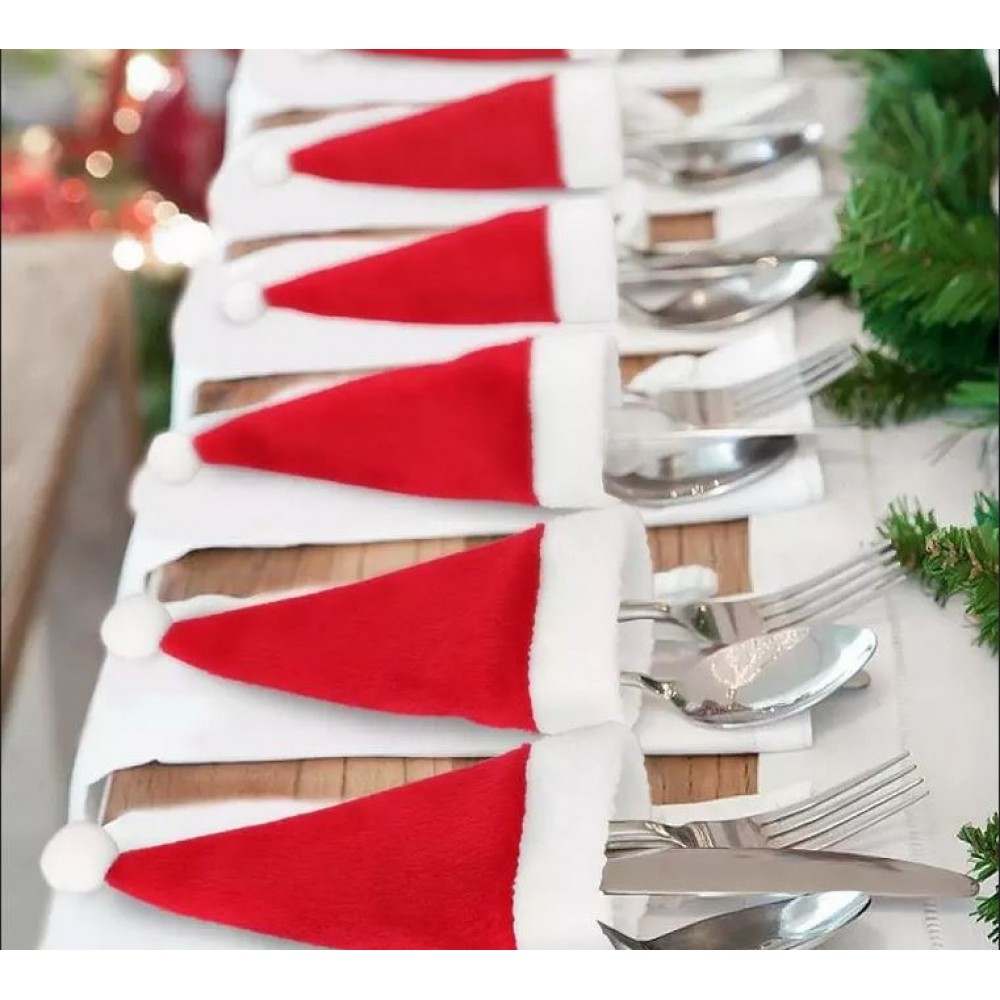 Petits bonnets de Père Noël décoratifs pour une ambiance festive (paquet de 10)