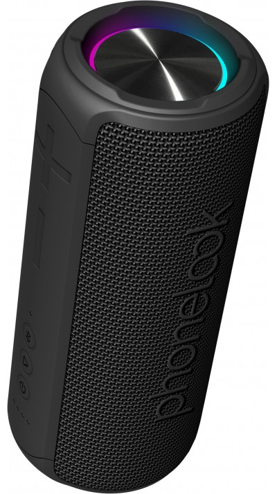 PhoneLook Soundbox LED - Enceinte Bluetooth portable sans fil étanche avec jeu de lumière (12W, USB-C)
