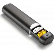 Pilulier portable semainier 7 jours boîte à pilules compacte distributeur de médicaments - Noir