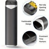 Pilulier portable semainier 7 jours boîte à pilules compacte distributeur de médicaments - Noir