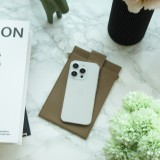 Pochette à bandoulière universelle pour smartphone en cuir végétal avec lanière en cuir (végétal) - Brun