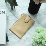 Pochette à bandoulière universelle pour smartphone en cuir végétal avec lanière en cuir (végétal) - Or